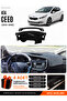 Kia Ceed (2013-2019) Compatible Glove Box Protection, Glove Box Cover, Glove Box Case - Black - Ki004