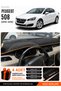 Peugeot 508 (2010-2018) Compatible Glove Box Cover, Glove Box Case - Black-Brown - Pe015
