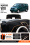 Mercedes Vito W638 (1996-2003) Compatible Glove Box Cover, Glove Box Case - Black-Brown - Mb024