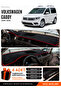 Volkswagen Caddy (2015-2019) Compatible Glove Box Cover, Glove Box Case - Black-Red - Vw002