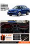Subaru Impreza (2000-2007) Compatible Glove Box Cover, Glove Box Case - Black-Red - Su003
