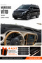 Mercedes Vi̇to W447 (2014-2021) Compatible Glove Box Cover, Glove Box Case - Black-Grey - Mb026