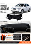 Hyundai Accent Era (2006-2011) Compatible Glove Box Cover, Glove Box Case - Black-Grey - Hu010
