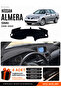 Nissan Almera Screened (2000-2006) Compatible Glove Box Cover, Glove Box Case - Black-Grey - Ni002