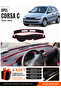 Opel Corsa C (2001-2011) Compatible Glove Box Cover, Glove Box Case - Black-Red - Op007