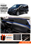 Peugeot Expert Traveller (2017-2023) Compatible Glove Box Cover, Glove Box Case - Black-Blue - Pe030
