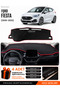 Ford Fi̇esta (2020-2023) Compatible Dashboard Cover, Dashboard Case - Black-Red - Fo022