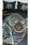 Asi̇l Kaplan 5D Printed Cotton Double Duvet Cover Set with 6 Pieces of Fitted Sheets - 3