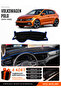 Volkswagen Polo (2022-2025) Compatible Dashboard Cover, Dashboard Case - Black-Blue - Vw022