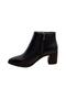 850 Black Square Heeled Pointed Toe Short Boots - 5
