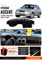 Hyundai Accent Admi̇re-Mi̇leni̇um (2000-2006) Compatible Dashboard Cover - Black-Brown - Hu009