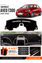 Chevrolet Aveo T300 (2011-2015) Compatible Dashboard Cover, Dashboard Case - Black-Brown - Ch009