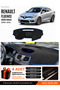 Renault Fluence Small Screen (2009-2016) Compatible Glove Box Cover, Glove Box Case - Black-Blue - Re022