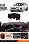 Ford Focus 3.5 Station Wagon (2014-2018) Compatible Dashboard Cover - Black-Red - Fo012
