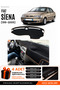 Fiat Si̇ena (1999-2005) Compatible Dashboard Cover, Dashboard Case - Black-Brown - Fi002