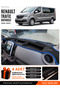Renault Trafic Coverless (2015-2022) Compatible Glove Box Cover, Glove Box Case - Black-Blue - Re047