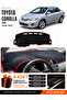Toyota Corolla E140 (2006-2012) Compatible Dashboard Cover, Dashboard Case - Black-Red - To015