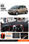 Kia Venga (2009-2011) Compatible Glove Box Protection, Glove Box Cover, Glove Box Case - Black-Red - Ki025