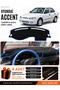 Hyundai Accent Egg Cargo Cover (1993-1999) Compatible Glove Box Cover, Glove Box Case - Black-Blue - Hu008