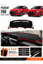 Peugeot 208 (2020-2024) Compatible Dashboard Cover, Dashboard Case - Black-Red - Pe006