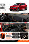 Seat Leon (2013-2020) Compatible Glove Box Cover, Glove Box Case - Black-Brown - Se006