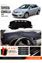 Toyota Corolla E140 (2006-2012) Compatible Dashboard Cover, Dashboard Case - Black-Brown - To015