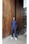 Men's Navy Blue Italian Cut Men's Trousers Elastic Waist Drawstring Side and Back Pockets Casual Trousers 102-105 cm Length Code: Jsm26İkp