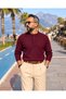 Men's Old Money Henley Collar 3 Button Knit Sweater - 4