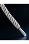Beige Spiral Rope Model Thick Round Sneaker Shoelaces 130 cm - 3