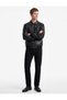 Slim Fit Shirt Collar Faux Leather Jacket with Zipper Pockets - 2