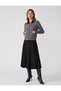 Buttoned Long Sleeve Contrast Polo Collar Knitwear Cardigan with Pockets