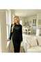 Luxurious Look Black Velvet Women's Pajama Set – Crew Neck, Comfortable & Stylish, Soft Texture - 4