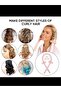 Heatless Hair Curler Set with Scrunchies and Clip, Pink - 3
