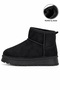 Jina Fur Inside Thick Sole Half Women's Boots Black - 7