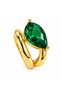 Swa Style Green Stone Gold Color Women's Ring - 2
