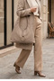 Women's Suede Casual Shoulder Bag with Zipper and Lining, Wide Model - 6
