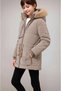 Girl's Mink Color Thick Waist Drawstring Furry Fleece Lined Winter Coat - 3