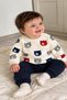 Baby Boy Teddy Bear Patterned 2-Piece Sweatshirt Top and Bottom Set Seasonal 3 6 9 12 Months - 7