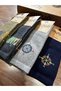 Men's Seamless Cotton Embroidered Comfortable Winter Towel Socks 6-Pack