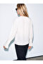 Two Mt Shop Quality Lcw Vision Ecru Plain V-Neck Long Sleeve Women's Blouse - 4