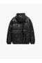 Long Sleeve Pocketed Zippered Hooded Inflatable Coat - 7
