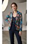Çok Renkli Desenli Blazer Ceket