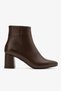 Geta Women's Genuine Leather Bitter Brown 6cm Zippered Boots - 2