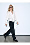 Two Mt Shop Quality Lcw Vision Ecru Plain V-Neck Long Sleeve Women's Blouse - 2