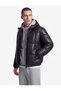 Long Sleeve Pocketed Zippered Hooded Inflatable Coat - 2