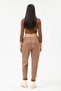 Women's Camel Italian Waist-Tie Narrow-Leg Lycra Suede Pants Size 38 - 44 - 4