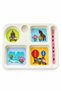 Kral Şakir 5-Compartment Children's Plate Melamine Food Nutrition Plate Bpa-Free Licensed - 5