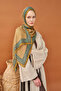 Lorena-Riva Shawl Tencel Guipure Pattern Olive Green - 3