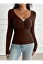 Retro Vintage Ruched Collar Buttoned Long Sleeve Blouse - 2