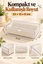 Desktop Organizer with Drawers and Transparent Lid Makeup Jewelry Storage Box 23X13X6 cm - 4